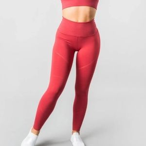 Alphalete Revival R6 Leggings - Coral Red